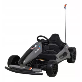    Speed 7 Drift King batteriebetriebenes Gokart für Kinder Grau + Driftfunktion +