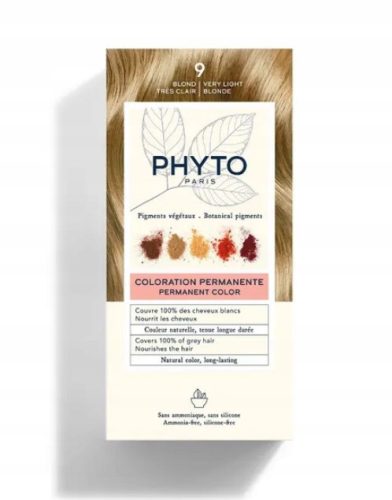 PHYTO Haarfarbe 9 Sehr Helles Blond mit natürlichen Pflanzenpigmenten