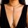  Doppelter Vintage-Boho-Halsband, SCHWARZ, drei weiße Perlen