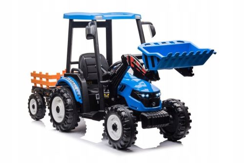  TRAKTOR TRAKTOR BATTERIEFAHRZEUG MIT ANHÄNGER HERCULES BLAU 24V