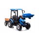  TRAKTOR TRAKTOR BATTERIEFAHRZEUG MIT ANHÄNGER HERCULES BLAU 24V