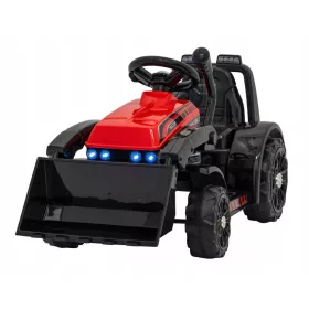    RAMIZ Traktor Bulldozer G320 rot für Kinder mit Ausrüstung