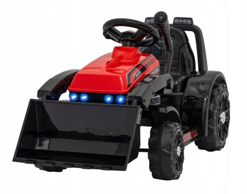  RAMIZ Traktor Bulldozer G320 rot für Kinder mit Ausrüstung