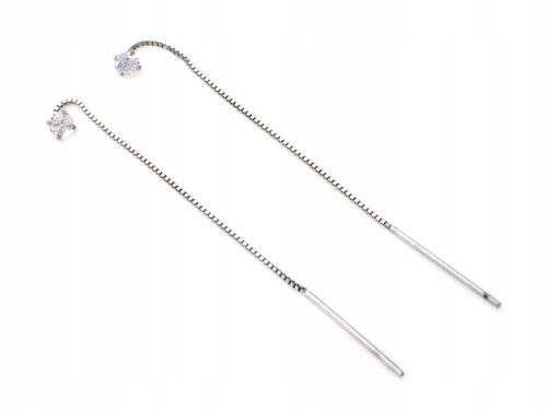  Ohrringe aus 925er Silber mit Zirkon, lang, perfekt für jeden Anlass
