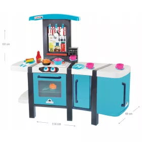    MEGA GROßE Kinderküche 101cm mit Kaffeemaschinenmodulen und 28 Zubehörteilen
