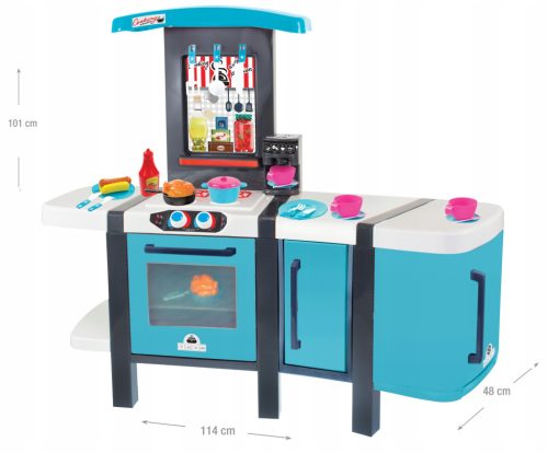  MEGA GROßE Kinderküche 101cm mit Kaffeemaschinenmodulen und 28 Zubehörteilen