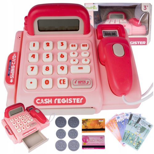  KINDERKASSENKASSE SHOP BARGELDSCANNER TONRECHNER ZUBEHÖR-SET
