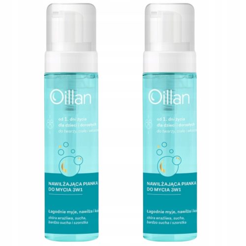 2x Oillan Feuchtigkeits-Mousse 3-in-1 mit Avena Oil Active, 200 ml