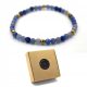  Damenarmband BLAUER AVENTurin, Natursteine 4mm + Box