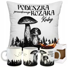    SET KISSENBECHER GESCHENK GEBURTSTAG FÜR DEN TAG DES FREUNDES, PILZEPFICKER PILZE