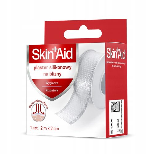 SkinAid Silikonpflaster zur Narbenbehandlung, 2 m x 2 cm