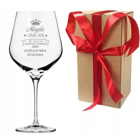    Personalisiertes XXL-Weinglas 860 ml für ganzen Wein als Geschenk mit Gravur