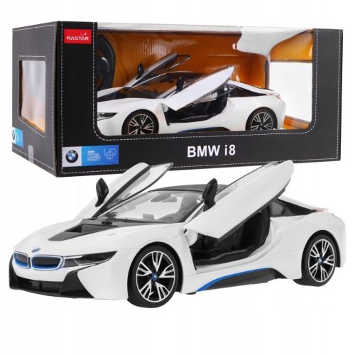  BMW i8 weiß RASTAR Modell 1:14 Ferngesteuertes Auto + 2,4 GHz Fernbedienung