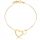  333 Gold Armband Herz für Herzherzen Zwei Herzen