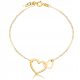  333 Gold Armband Herz für Herzherzen Zwei Herzen