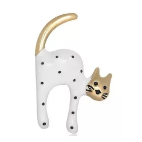  BROSCHE DEKORATIVER ANHÄNGER GOLDPIN KATZE 41