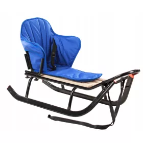    STRONG JEE SLEDGE SCHWARZ RÜCKENLEHNE BLAU MATRATZE für Kinder Polnisches Metall