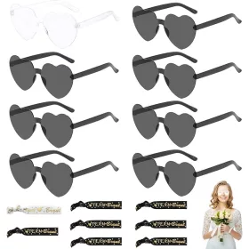    BACHELORETTE-PARTY-SET, ZUBEHÖR FÜR DAMEN, BRILLEN, HERZEN, XXL-BÄNDER