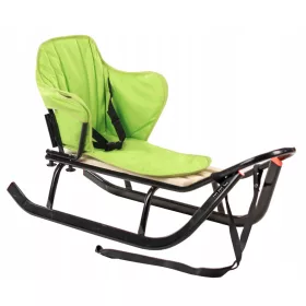    STRONG JEE SLEDGE SCHWARZ RÜCKENLEHNE GRÜN MATRATZE für Kinder Polnisches Metall