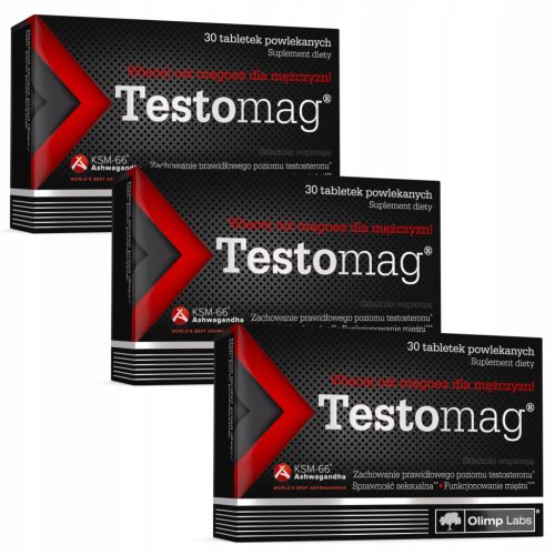 OLIMP Testomag - Magnesium Ergänzung speziell für Männer, mit Zink, Selen und Ashwagandha