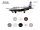  MODELL zum Kleben des TS-11 ISKRA-Flugzeugs. Set: Grundierung, Farben, Lack, Wäsche