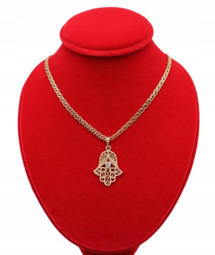  Gold-SET aus 316L Chirurgenstahl Z880 FATIMAS HAND FATIMA