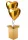  SET 2 X HELIUMBALLON GOLDENE HERZEN Geschenk in einer Box