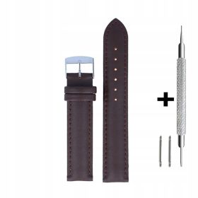    Braunes 16 mm Lederarmband DILOY 302.16.02 + zwei Teleskope und ein Werkzeug