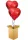 SET 2 X HELIUM BALLON ROTE HERZEN Geschenk in einer Box