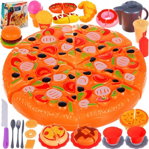  Pizza zum Schneiden in Klettmesser Zubehör Hot-Dog Fast Food Pommes Frites Burger