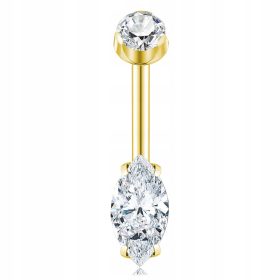  BAUCHRING AUS TITANGOLD MIT ZIRKONIA 1,6/10