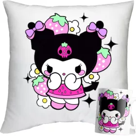    KUROMI HELLO KITTY MY MELODY TASSE KISSENSET + KOSTENLOSER TEXT