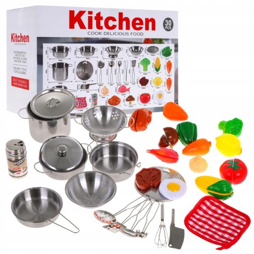  KÜCHENSET Töpfe + Gemüse auf Rüben KÜCHE