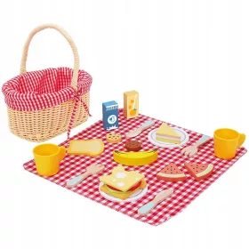  Tooky Toy Picknick-Set aus Holz, 23-teilig