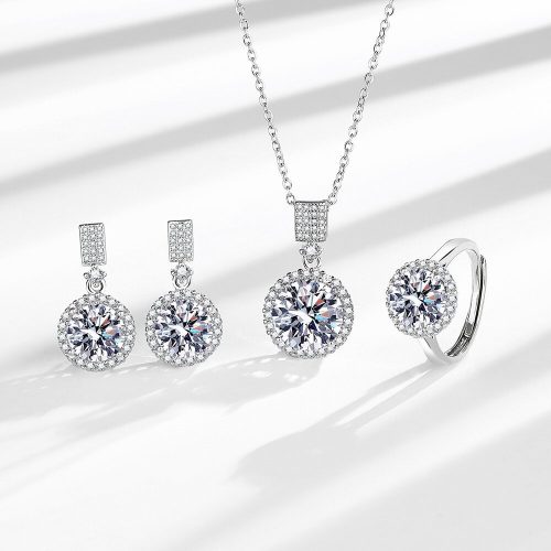  3-teiliges Prinzessinnen-Zubehörset, S925-Silber, 5A-Zirkonia