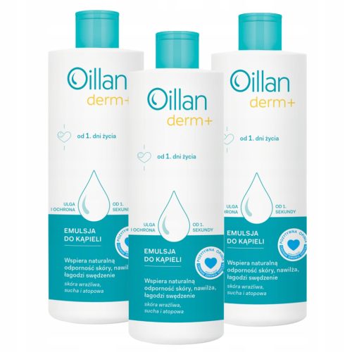 Zestaw OILLAN Derm+ Emulsja do kąpieli 400 ml x 3 szt.