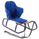  POLNISCHER SCHLITTEN, RÜCKENLEHNE MARINEBLAU, MATRATZE BLAU FÜR KINDER, STARK, FEST