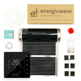  Infrarot-Heizfolie, 2,5 m², Fußbodenheizungsset