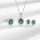 3-teiliges Damen-Accessoires-Set, S925-Silber, 5A-Zirkonia, grün