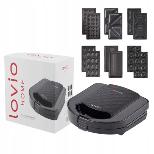  Lovio Toaster Toaster Erdnussbräter Waffeleisen LVSM001BK schwarz 750 W