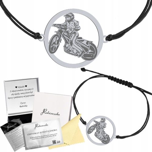  Silbernes Speedway-Speedway-Armband, Geschenkschmuck, KOSTENLOSE GRAVUR