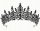  Silberne schwarze Tiara-Diadem-Krone, gotische St.-Andreas-Tag-Halloween-Alternative