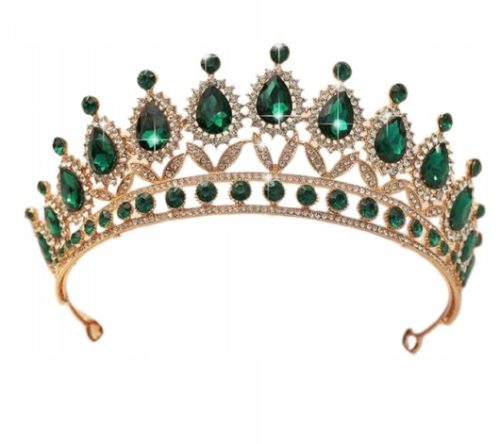  Große goldene Tiara/Diadem-Hochzeitskrone für den Junggesellinnenabschied der Braut