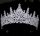  Große silberne Tiara-Hochzeitsdiadem-Krone für den Junggesellinnenabschied der Braut