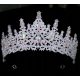  Große silberne Tiara-Hochzeitsdiadem-Krone für den Junggesellinnenabschied der Braut
