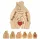 Holzfiguren von Teddybären, GRAVIERT, Puzzle, Familienmotiv, BEREIT FÜR EIN GESCHENK