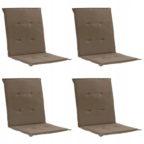  Gartenstuhlkissen, 4 Stück, taupe, 100x50x3 cm
