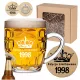  Bierkrug als Geschenk zum Jungentag mit graviertem Pad + Öffner