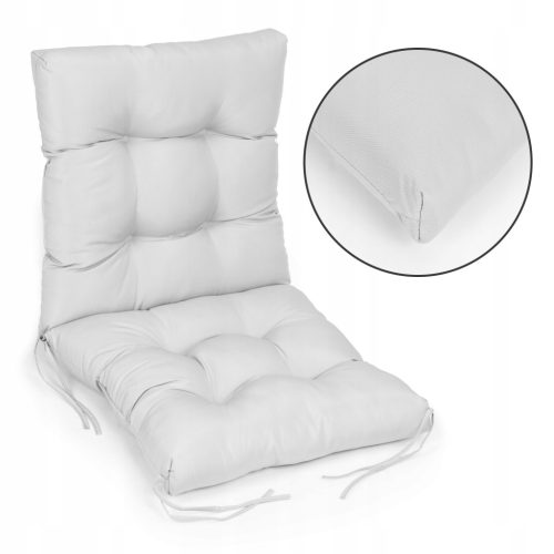  Kissen für Gartenliege grau 52 x 52 x 50 cm gesteppt ModernHom
