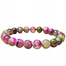    ARMBAND - GLÜCKSCHUTZ - WASSERMELONE TURMALIN - NATURSTEINE